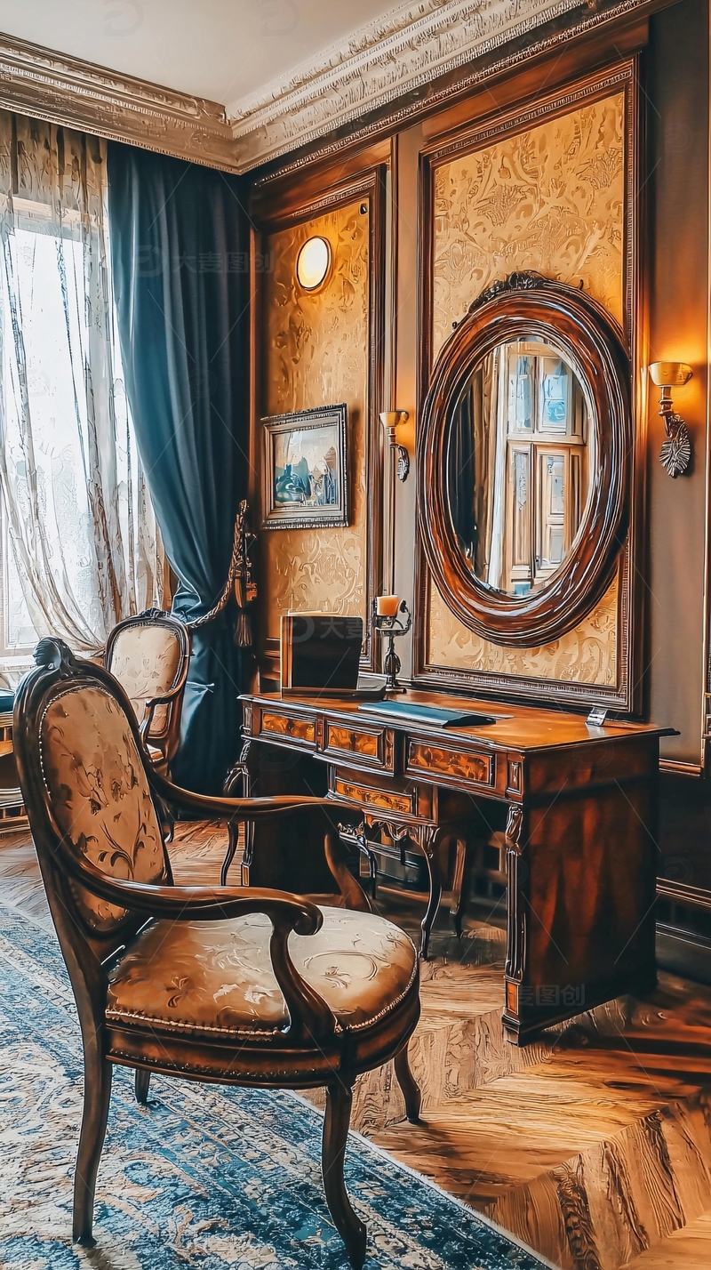 高清大图下载【趣麦麦图】复古书房