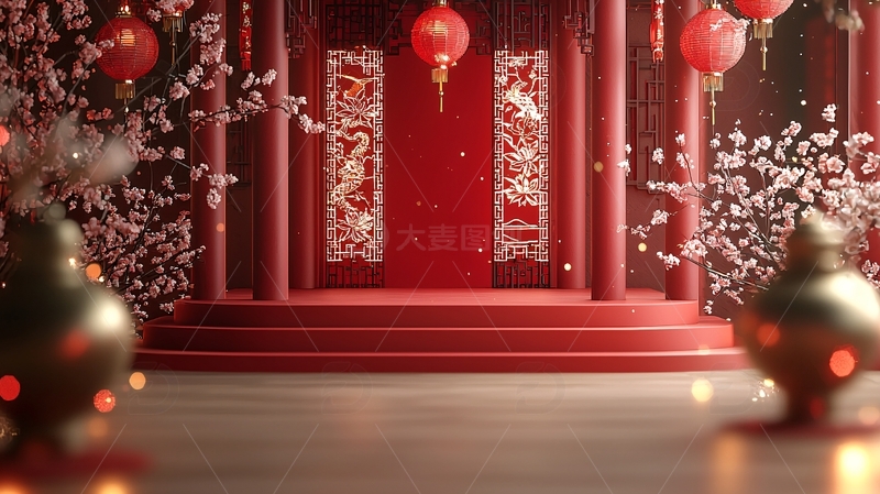 高清大图下载【趣麦麦图】中式新年场景