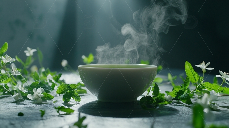 高清大图下载【趣麦麦图】氤氲茶香