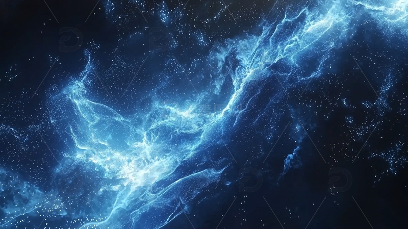 高清大图下载【趣麦麦图】蓝色能量流