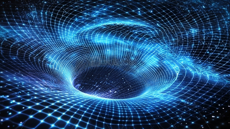 高清大图下载【趣麦麦图】蓝色宇宙时空漩涡