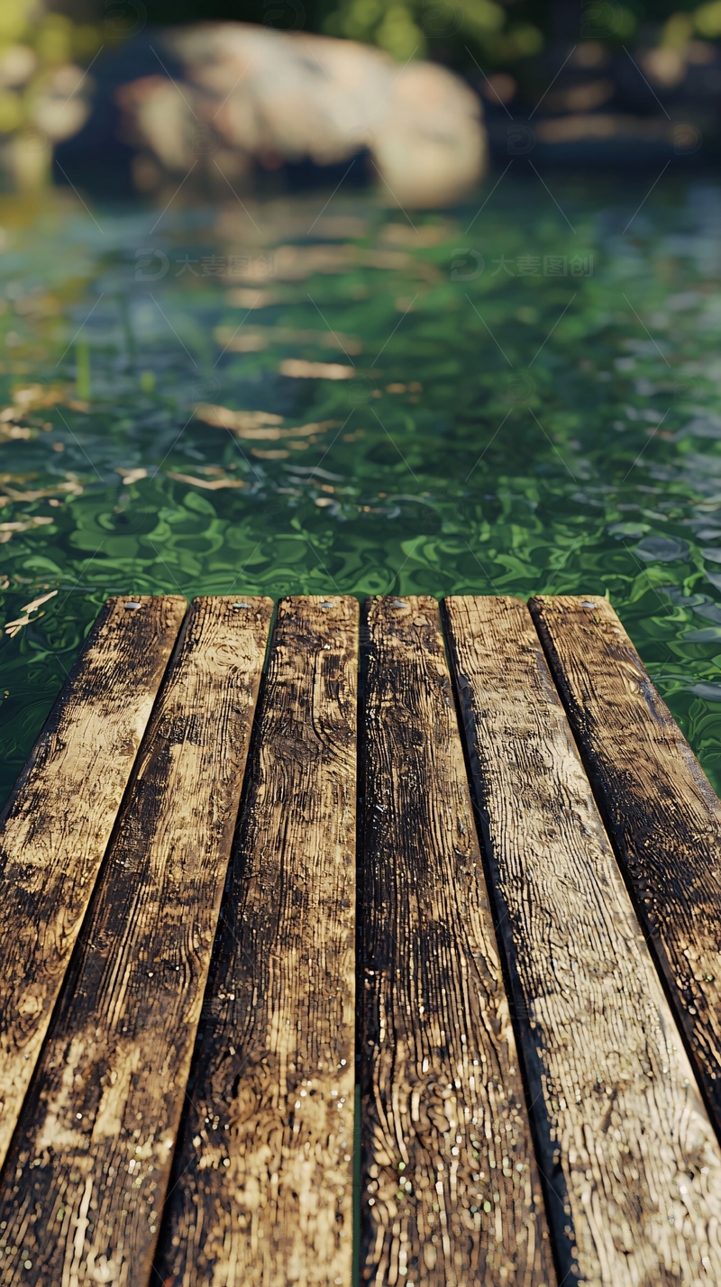 高清大图下载【趣麦麦图】木质栈桥