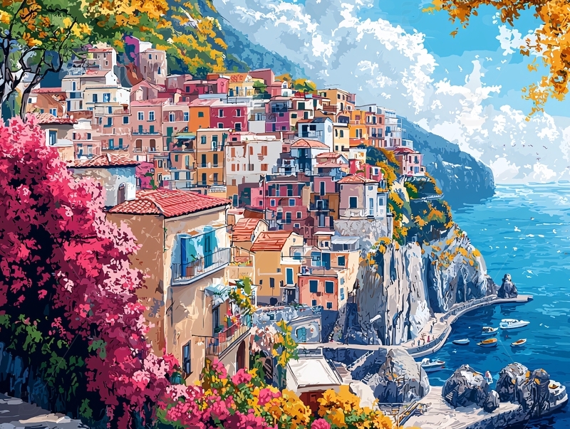 高清大图下载【趣麦麦图】彩色小镇