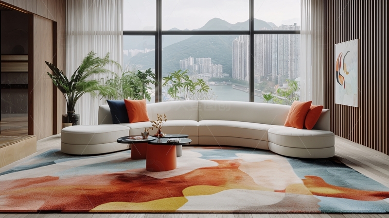 高清大图下载【趣麦麦图】现代简约弧形沙发