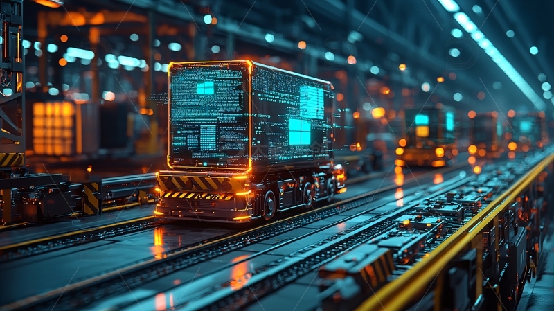 高清大图下载【趣麦麦图】未来科技感运输车