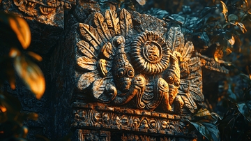 古朴神秘的石雕浮雕