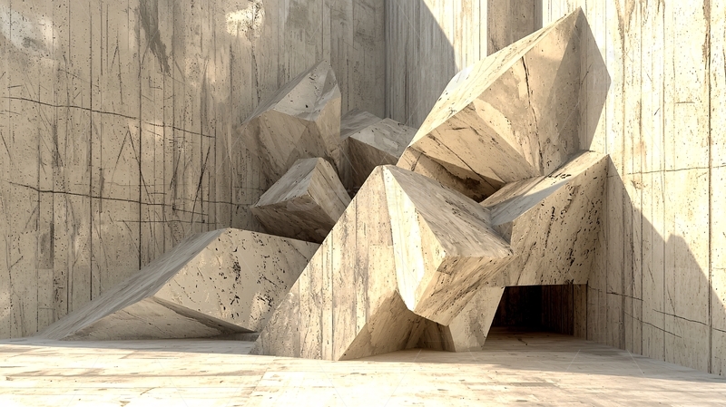 高清大图下载【趣麦麦图】抽象几何水泥建筑