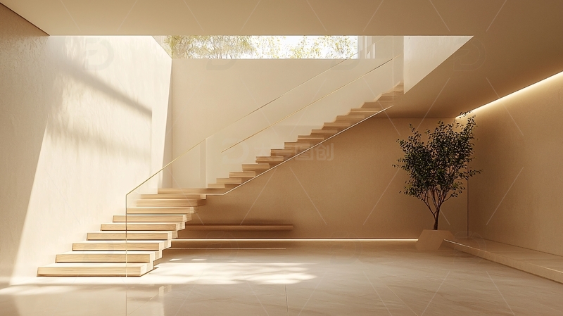 高清大图下载【趣麦麦图】极简主义楼梯