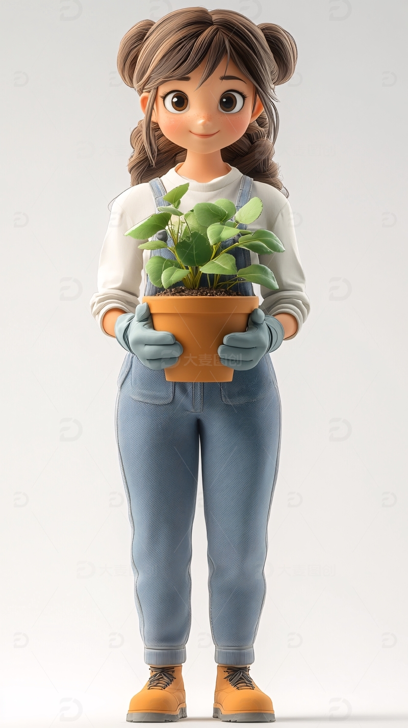 高清大图下载【趣麦麦图】卡通女孩3