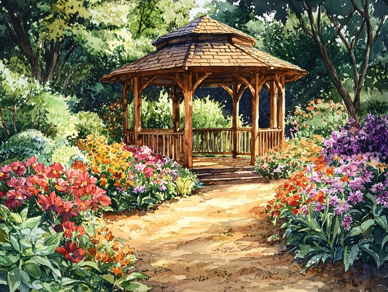 高清大图下载【趣麦麦图】花园凉亭