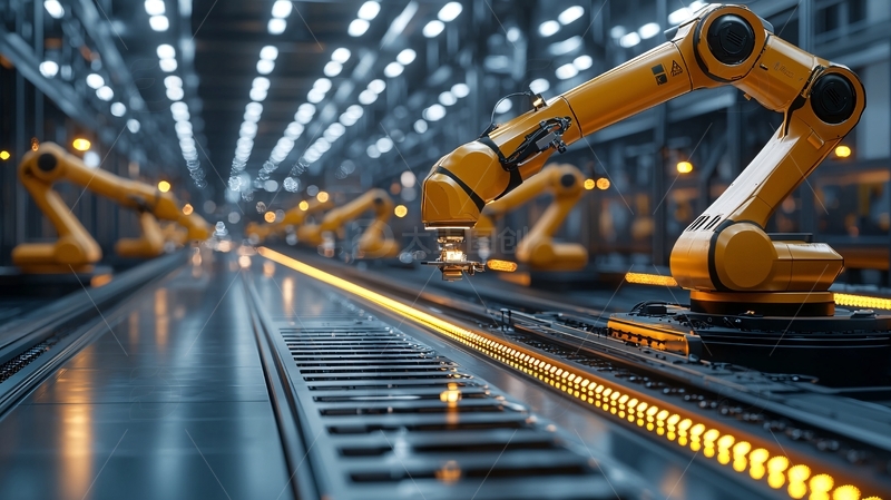 高清大图下载【趣麦麦图】智能工厂流水线