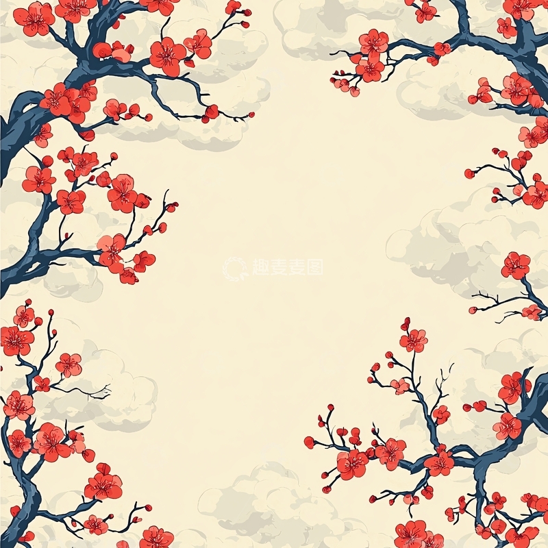 高清大图下载【趣麦麦图】梅花枝头绽放