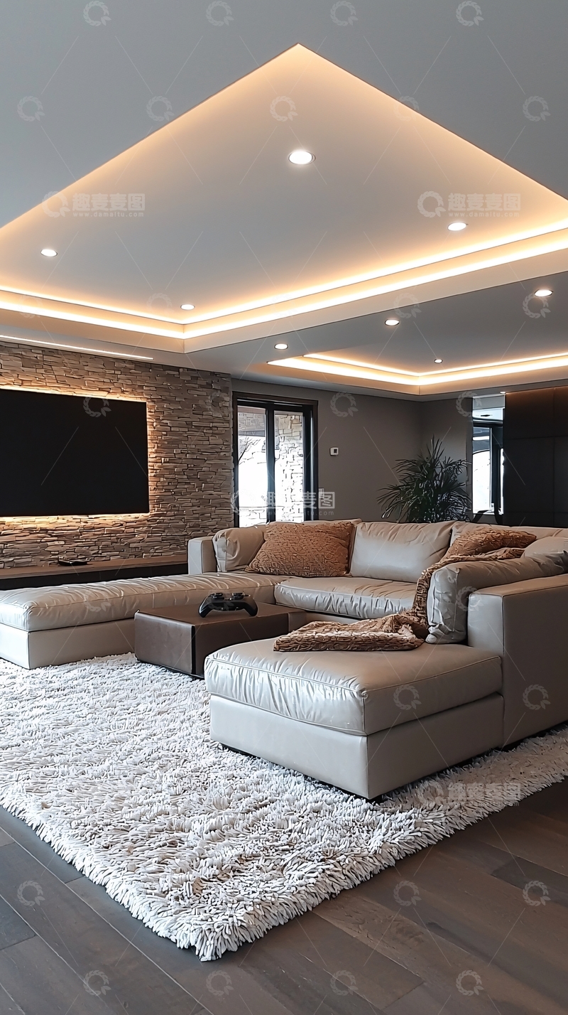 高清大图下载【趣麦麦图】现代客厅舒适沙发