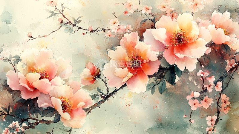 高清大图下载【趣麦麦图】水彩花卉高清图片