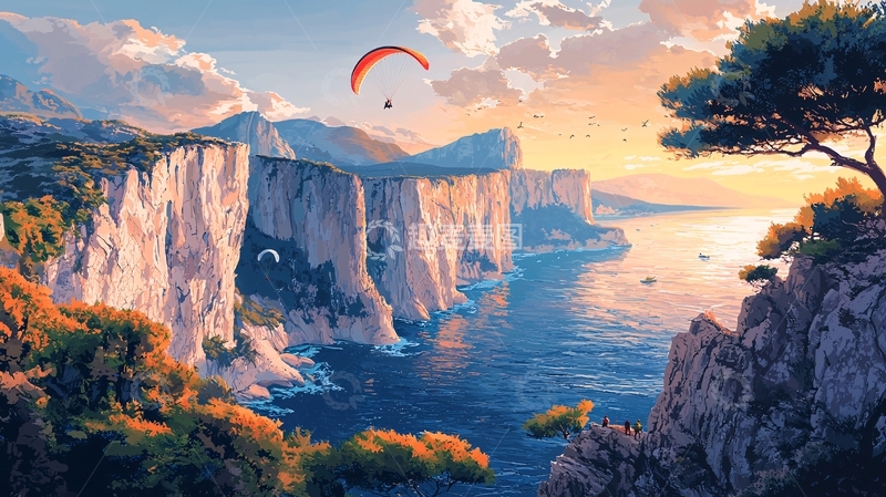 高清大图下载【趣麦麦图】悬崖边的海岸风景