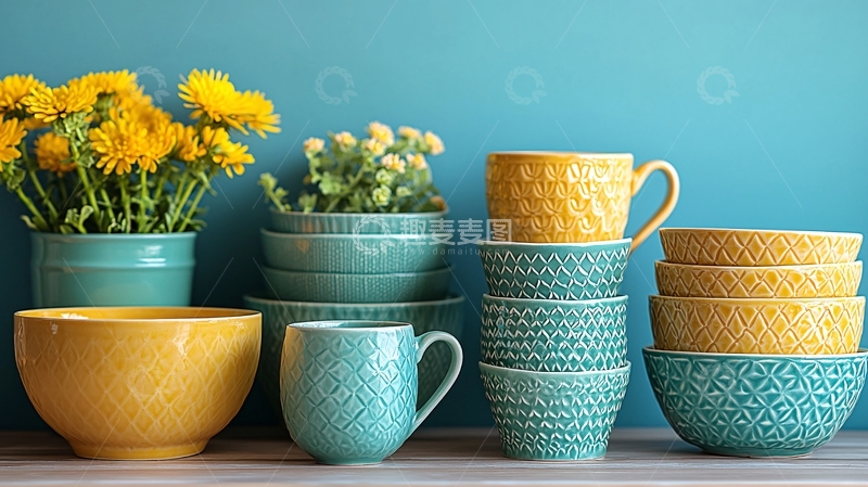 高清大图下载【趣麦麦图】餐具花卉清新静物