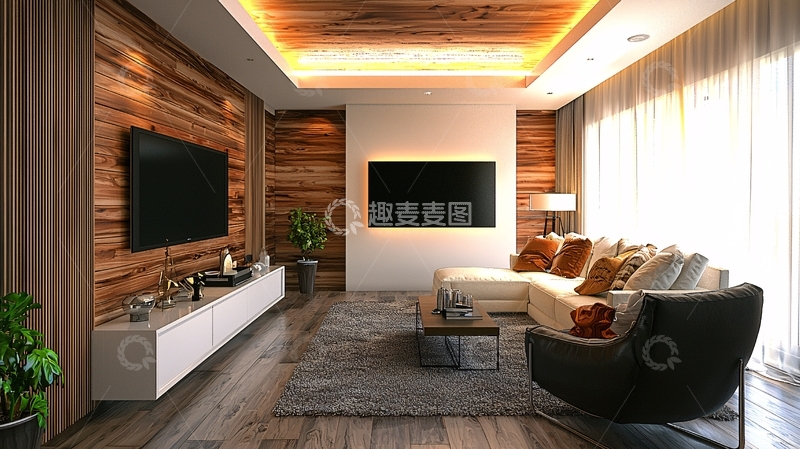 高清大图下载【趣麦麦图】现代简约客厅设计