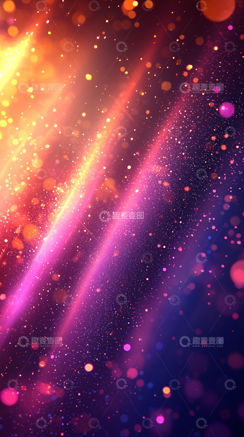 高清大图下载【趣麦麦图】梦幻光斑星空背景