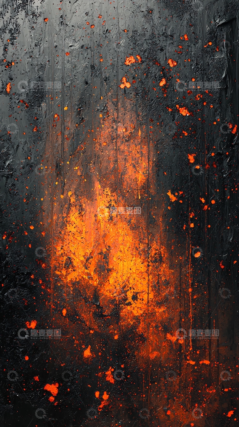 高清大图下载【趣麦麦图】火焰般的金属抽象背景