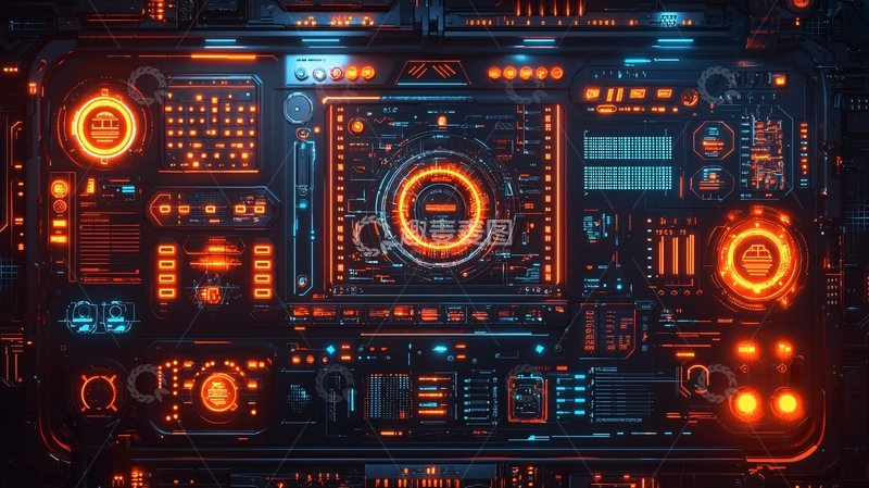 高清大图下载【趣麦麦图】科技感控制面板