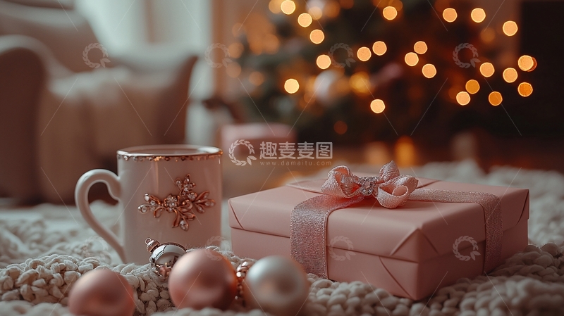 高清大图下载【趣麦麦图】温馨的圣诞礼物场景
