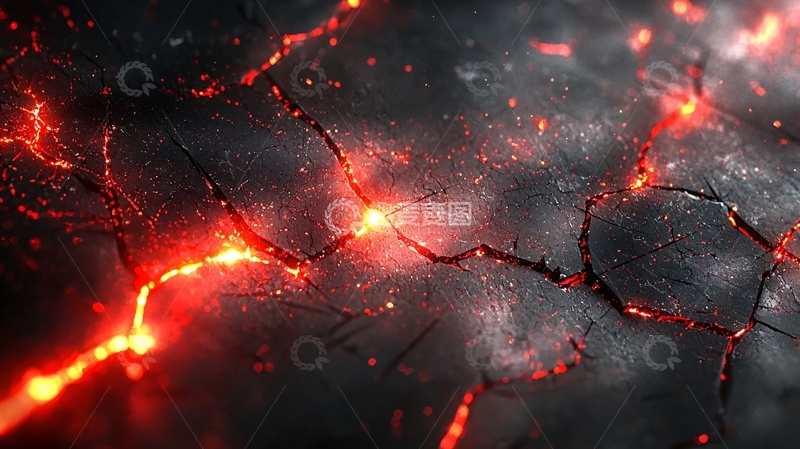 高清大图下载【趣麦麦图】熔岩裂缝高清图片
