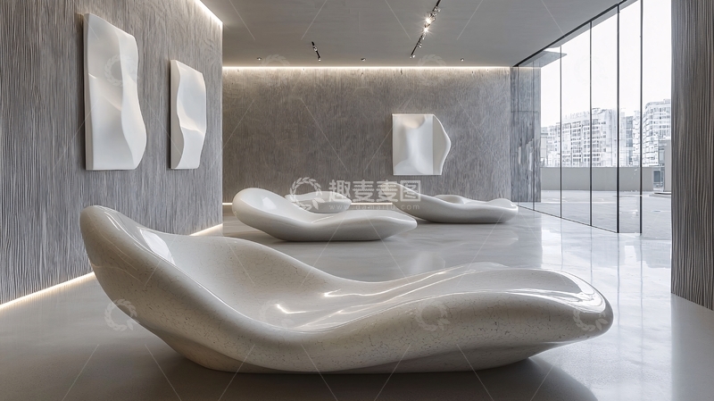 高清大图下载【趣麦麦图】极简艺术展厅