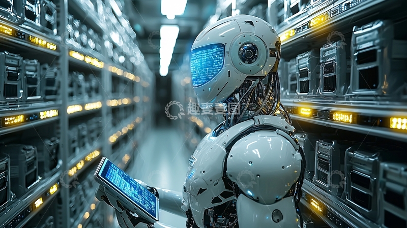 高清大图下载【趣麦麦图】未来仓库里的机器人