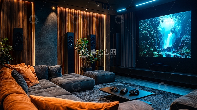 高清大图下载【趣麦麦图】家庭影院高级奢华风