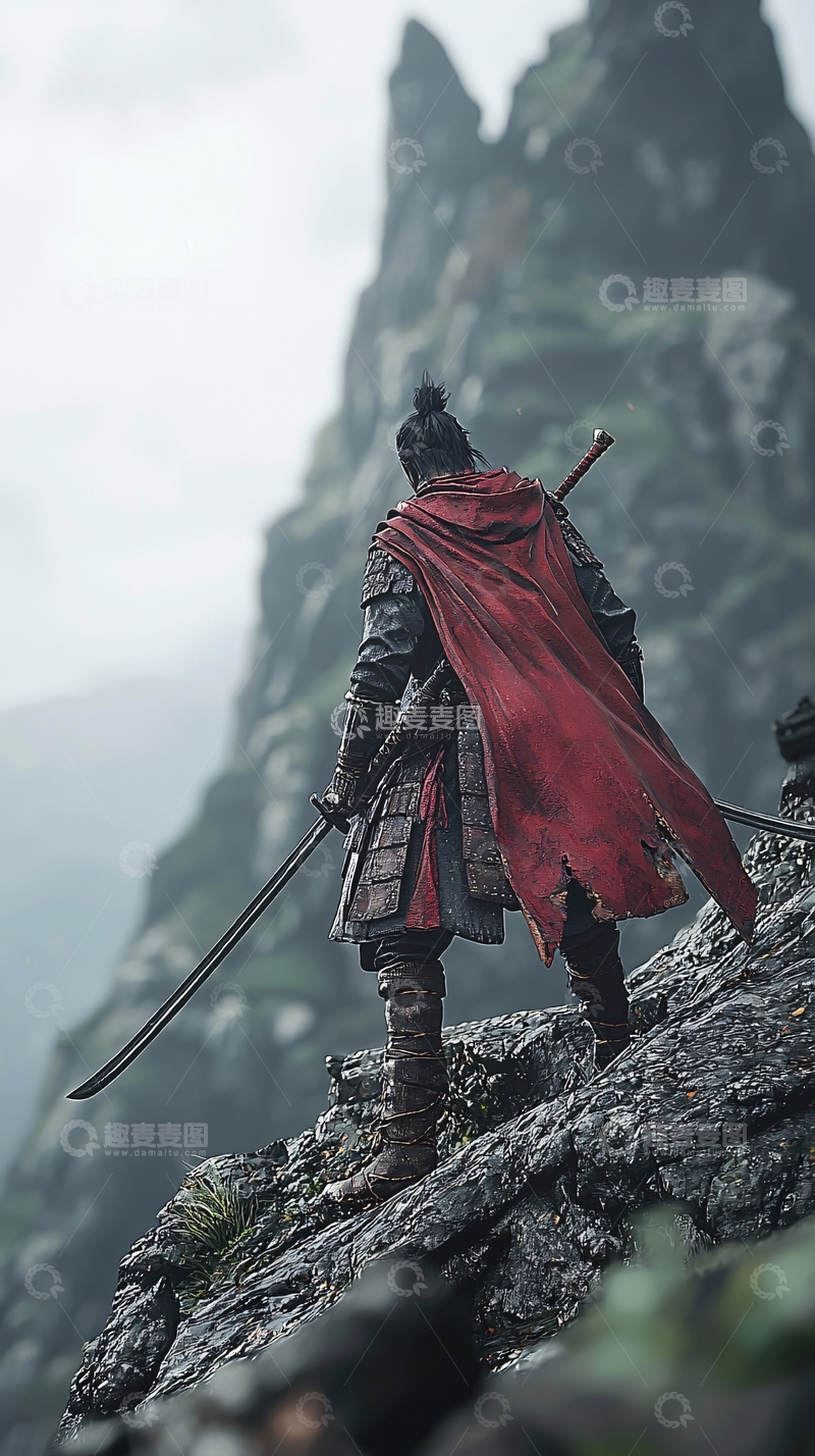 高清大图下载【趣麦麦图】红衣武士