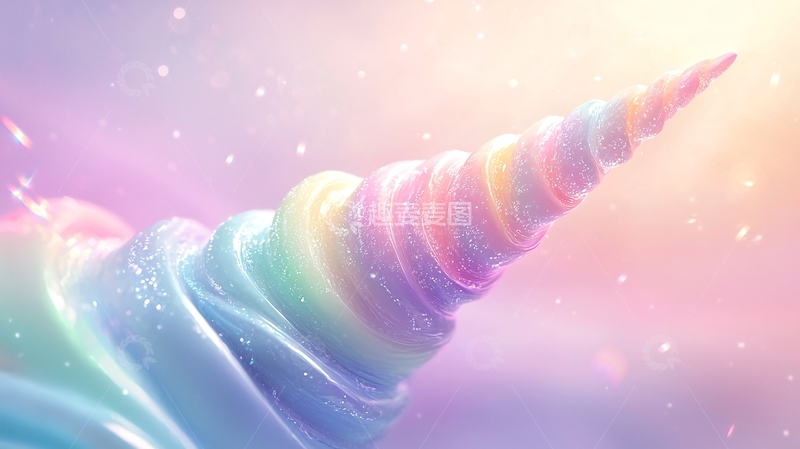 高清大图下载【趣麦麦图】彩虹独角兽角