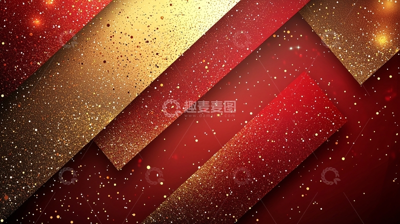 高清大图下载【趣麦麦图】金色红色斜线背景