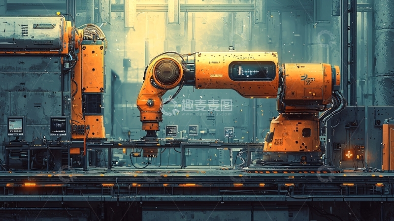 高清大图下载【趣麦麦图】工业机械臂