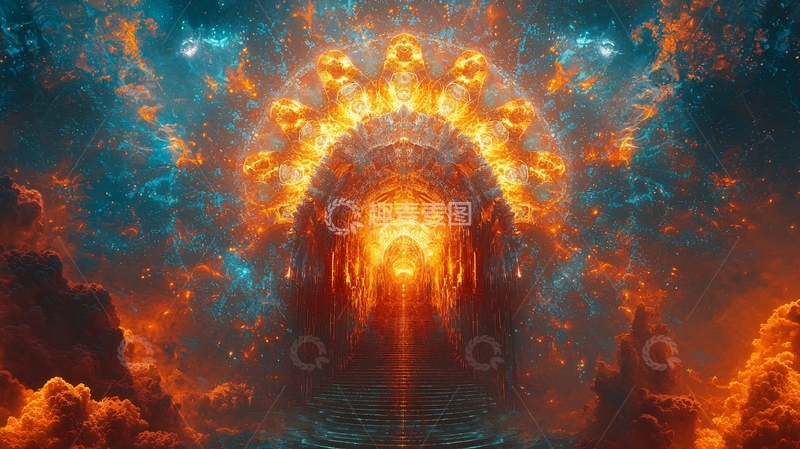 高清大图下载【趣麦麦图】火焰之门