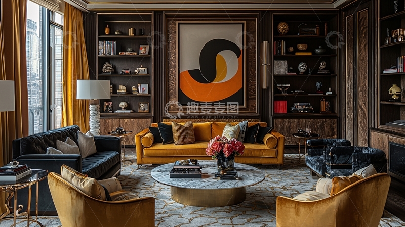 高清大图下载【趣麦麦图】高级灰客厅