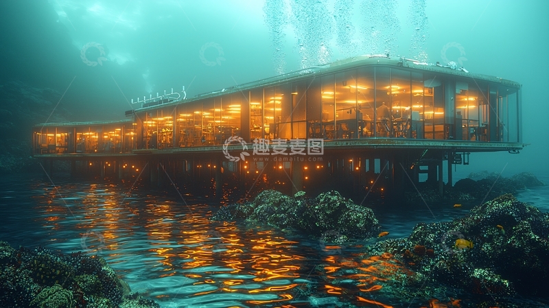 高清大图下载【趣麦麦图】海底餐厅