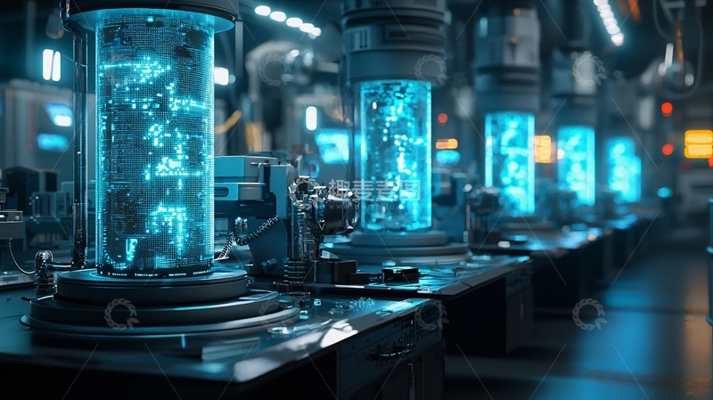 高清大图下载【趣麦麦图】未来工厂内部科技感