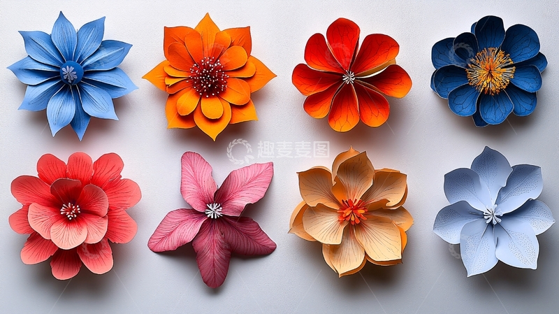 高清大图下载【趣麦麦图】手工纸花