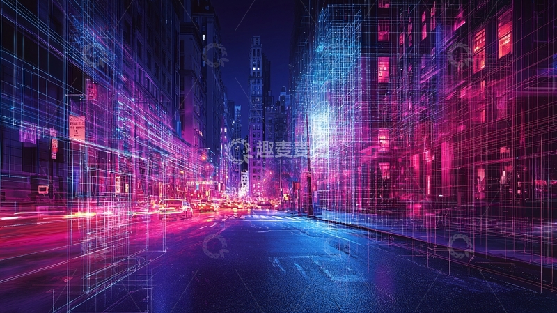 高清大图下载【趣麦麦图】未来城市夜景13