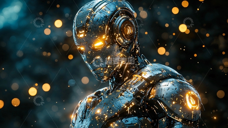 高清大图下载【趣麦麦图】未来科技感机器人