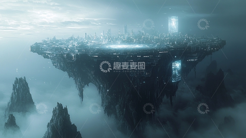 高清大图下载【趣麦麦图】空中城市