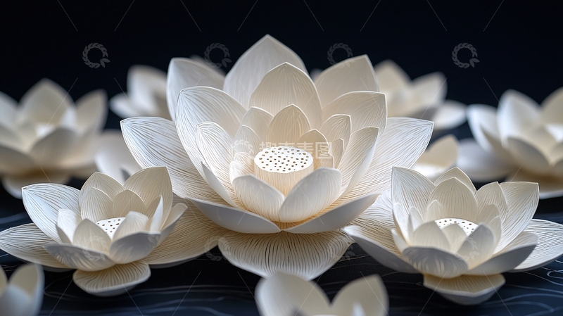 高清大图下载【趣麦麦图】洁白莲花灯饰