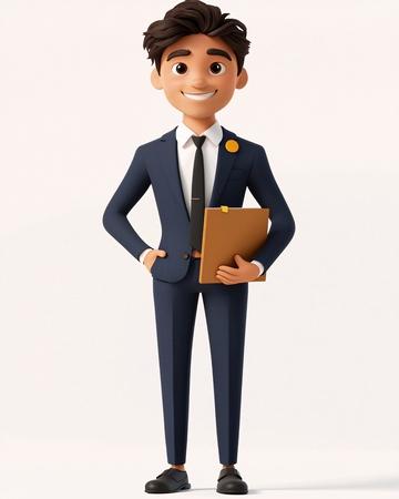 卡通商务男士