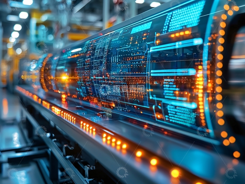 高清大图下载【趣麦麦图】未来科技感显示屏管道