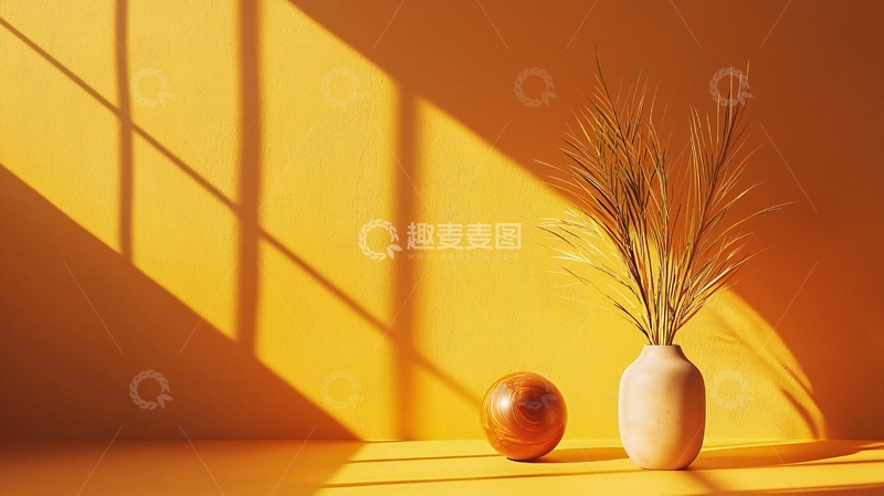 高清大图下载【趣麦麦图】暖色调光影静物