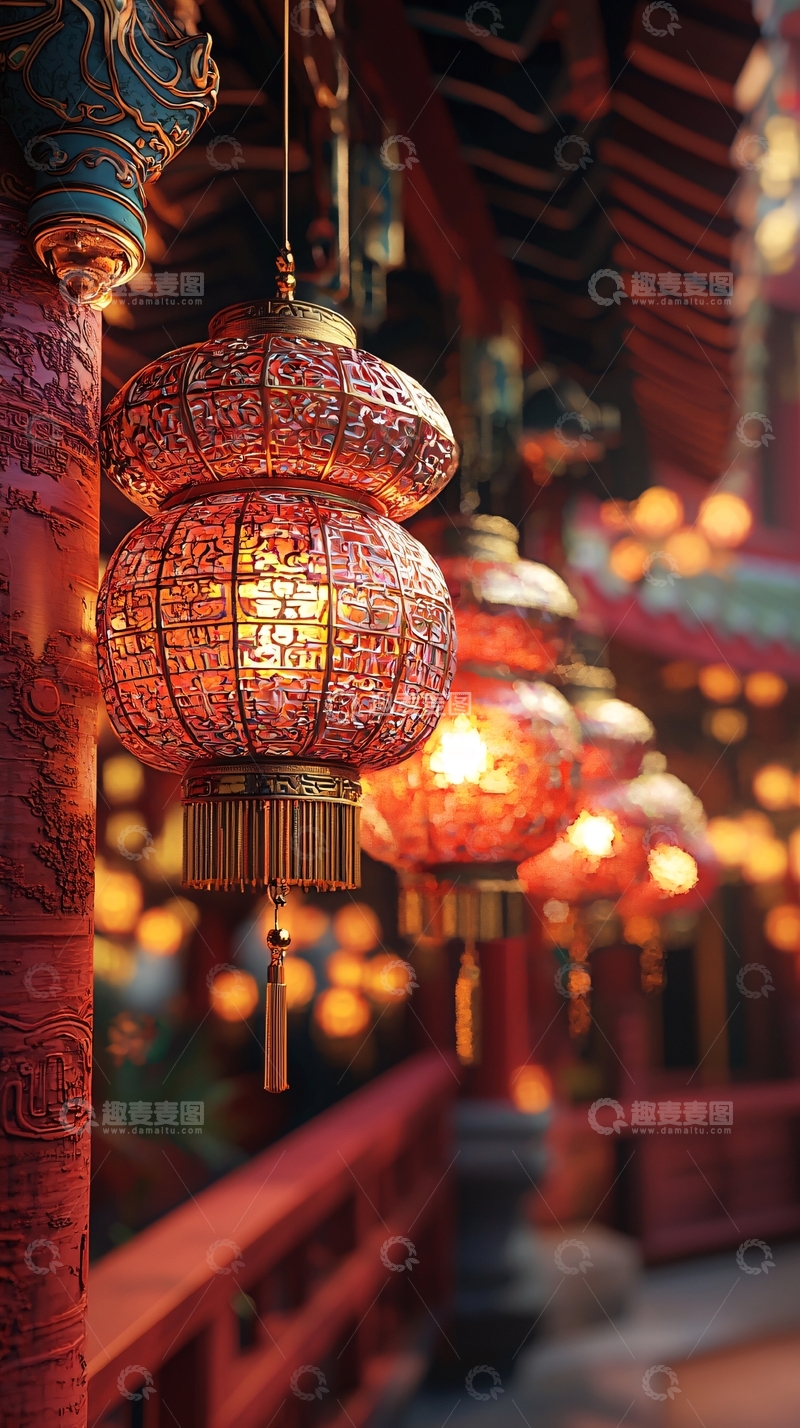高清大图下载【趣麦麦图】喜庆的红色灯笼