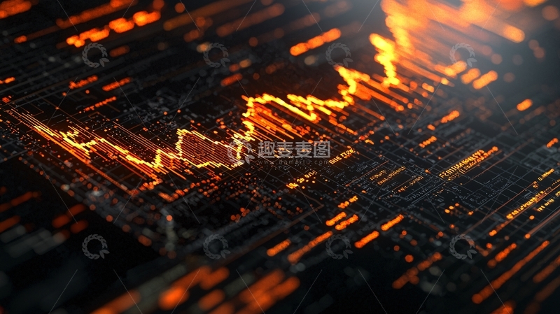 高清大图下载【趣麦麦图】燃烧的电路板数据图