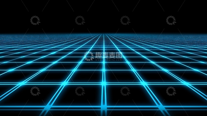 高清大图下载【趣麦麦图】蓝色网格线条背景