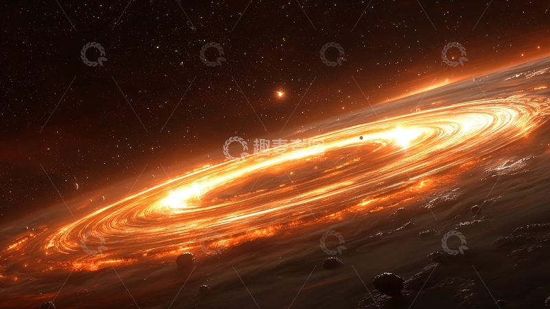 高清大图下载【趣麦麦图】燃烧的星系环