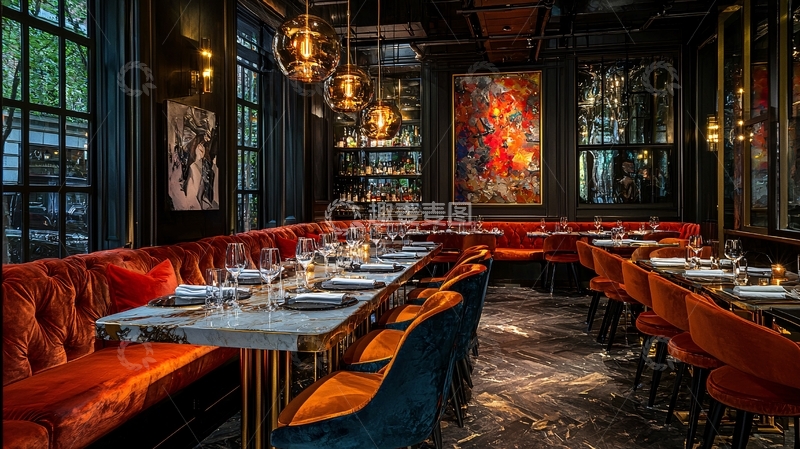 高清大图下载【趣麦麦图】高级餐厅室内设计